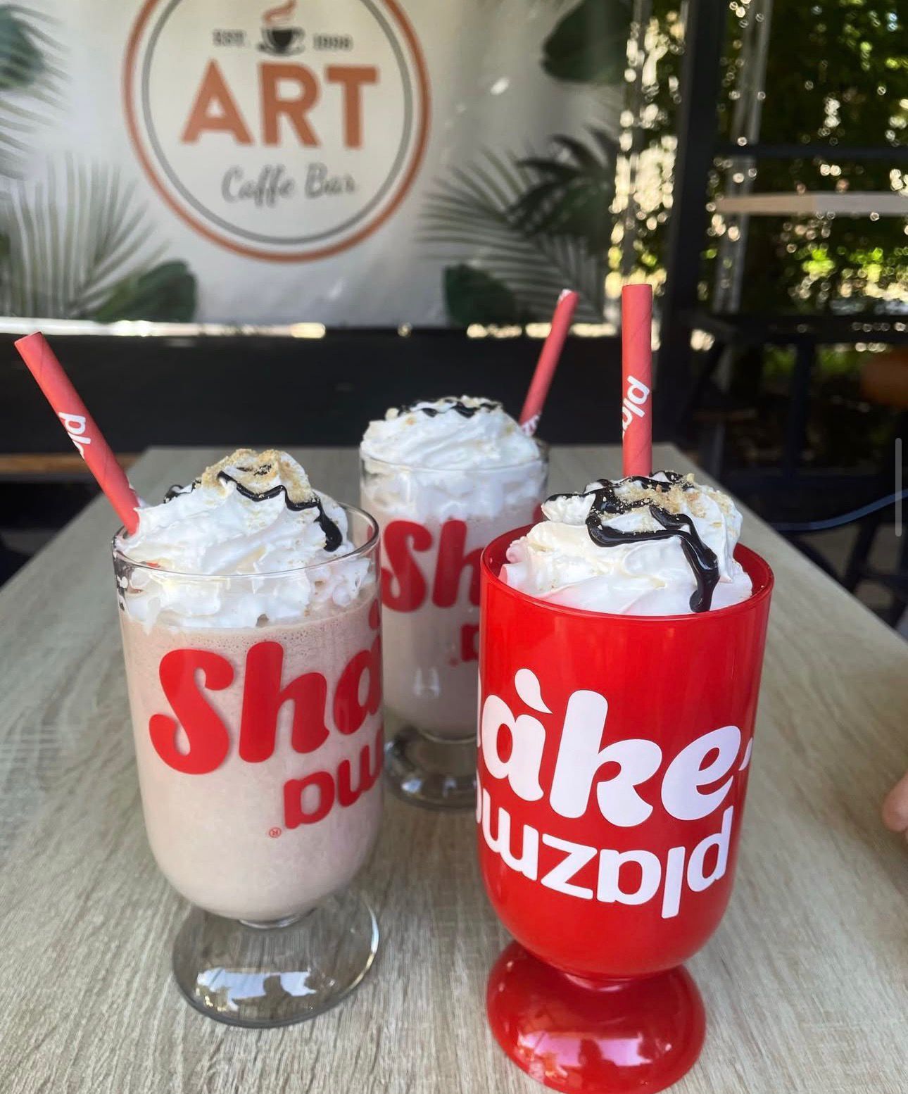 Plazma shake - specijalitet Caffe Bar Art Žitište - sladoled i plazma keks